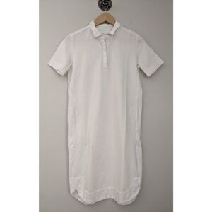 JNBY White Textured Collared Shirt Golf Dress